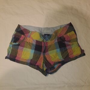 No Boundaries Colorful Button-Up Shorts